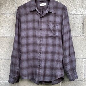 Men's Gray Plaid Shirt